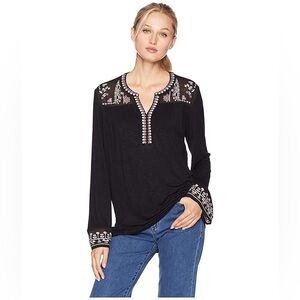 Tribal Loose Fit Boho Long Sleeve Blouse Women’s S